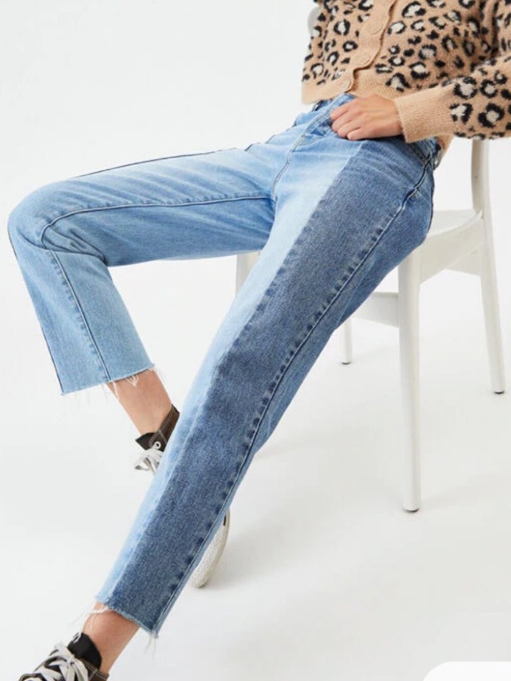Pacsun Vintage Icon Two-Tone Blue Straight Leg Jeans, 27